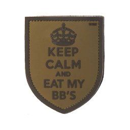 101INC nášivka 3D plastová KEEP CALM AND EAT MY BB´S