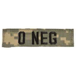 MILITARY RANGE nášivka krevní skupina 0 NEG VELCRO ACU DIGITAL