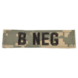 MILITARY RANGE nášivka krevní skupina B NEG VELCRO ACU DIGITAL