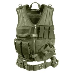 ROTHCO vesta taktická CROSS DRAW MOLLE ZELENÁ
