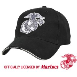 ROTHCO čepice baseball USMC GLOBE & ANCHOR ČERNÁ