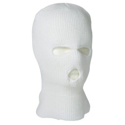 MIL-TEC kukla BALACLAVA pletená se 3 otvory BÍLÁ