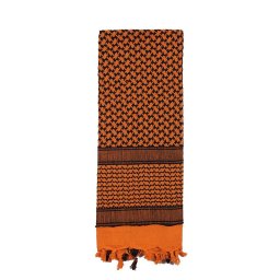 ROTHCO šátek SHEMAGH 105 x 105 cm ORANŽOVO-ČERNÝ