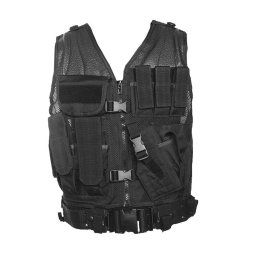 MIL-TEC vesta taktická CROSSDRAW USMC ČERNÁ