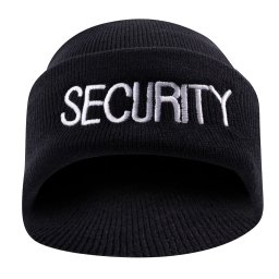 ROTHCO čepice pletená výšivka "SECURITY" ČERNÁ