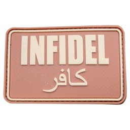 JACKETS TO GO nášivka INFIDEL plast velká DESERT