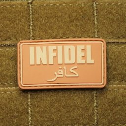 JACKETS TO GO nášivka INFIDEL plast DESERT