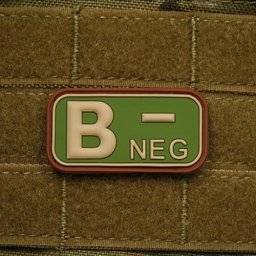 JACKETS TO GO nášivka KREV B NEG plast MULTICAM