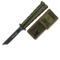 Nůž motýlek K25 TANTO s pouzdrem ZELENÝ