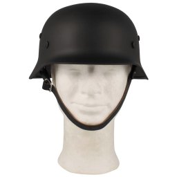 MFH helma ocelová WWII s koženým vnitřkem ČERNÁ