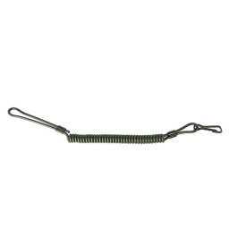 MIL-TEC kabel (kroucený) s karabinkou bezpečnostní ke zbrani ZELENÝ