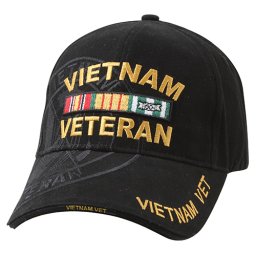 ROTHCO čepice baseball DELUXE VIETNAM VET ČERNÁ