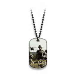 Albainox známka identifikační ARMY s řetízkem