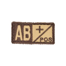 MILITARY RANGE nášivka krevní skupina AB POS VELCRO PÍSKOVÁ