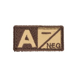 MILITARY RANGE nášivka krevní skupina A NEG VELCRO PÍSKOVÁ