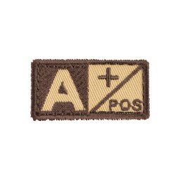 MILITARY RANGE nášivka krevní skupina A POS VELCRO PÍSKOVÁ