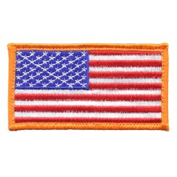 ROTHCO nášivka USA vlajka 4,5 x 8,5 cm ORANŽOVÝ lem
