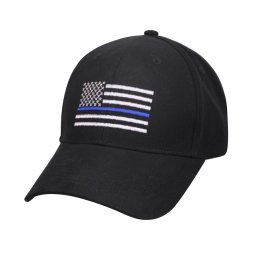 ROTHCO čepice baseball US vlajka s modrou linkou ČERNÁ