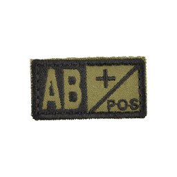 MILITARY RANGE nášivka krevní skupina AB POS VELCRO ZELENÁ
