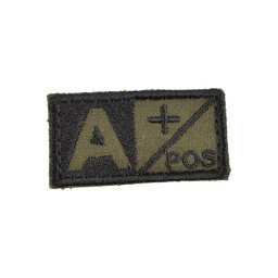 MILITARY RANGE nášivka krevní skupina A POS VELCRO ZELENÁ