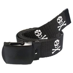 ROTHCO opasek JOLLY ROGER lebky ČERNÝ