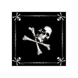 ROTHCO šátek 55 x 55 cm JOLLY ROGER ČERNÝ