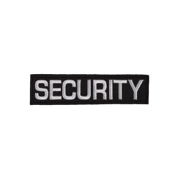 NAVYS nášivka SECURITY - ČERNÁ s bílou nití malá VELCRO