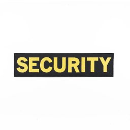 NAVYS nášivka SECURITY velká ČERNÁ se žlutou nití VELCRO