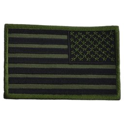 NAVYS nášivka vlajka USA reverzní - OLIV
