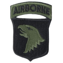 NAVYS nášivka 101st AIRBORNE DIVISION - ČERNÁ