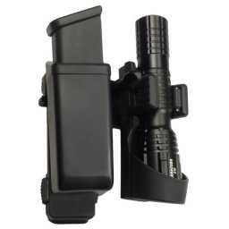 ESP pouzdro rotační MOLLE pro zásobník 9mm LUGER a svítilnu