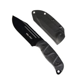 MIL-TEC nůž bojový G10 s pozdrem KYDEX ČERNÝ
