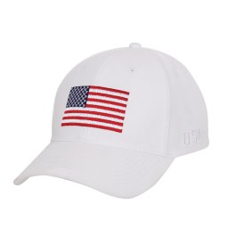 ROTHCO čepice baseball s barevnou US vlajkou BÍLÁ