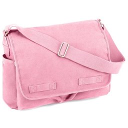 ROTHCO taška VINTAGE přes rameno 38 x 28 x 15 cm RŮŽOVÁ