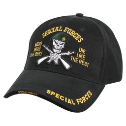 ROTHCO čepice DELUXE SPECIAL FORCES baseball ČERNÁ