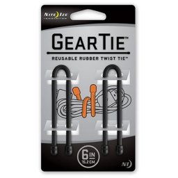 NiteIze flexidrát GEAR TIE 15cm ČERNÝ 2 ks