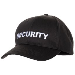 MFH čepice baseball výšivka SECURITY uni velikost ČERNÁ
