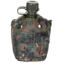 MFH láhev polní US nylonový potah 1L FLECKTARN