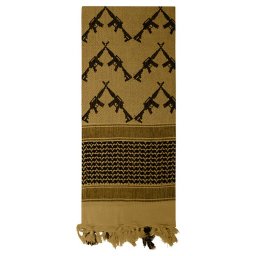ROTHCO šátek SHEMAGH CROSSED RIFLES 107 x 107 cm COYOTE