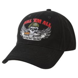 ROTHCO čepice baseball DELUXE KILL ´EM ALL ČERNÁ