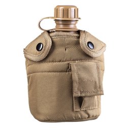 MIL-TEC láhev polní US 1l s pítkem a obalem COYOTE