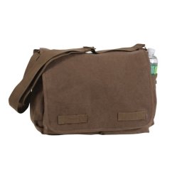 ROTHCO taška VINTAGE přes rameno 38 x 28 x 15 cm HNĚDÁ
