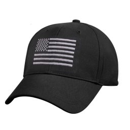 ROTHCO čepice baseball US vlajka ČERNÁ/STŘÍBRNÁ