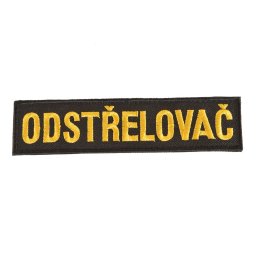 NAVYS nášivka ODSTŘELOVAČ - ČERNÁ se žlutou nití VELCRO