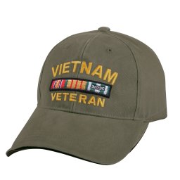 ROTHCO čepice baseball VINTAGE DELUXE VIETNAM VETERAN ZELENÁ