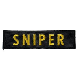 NAVYS nášivka SNIPER - ČERNÁ se žlutou nití