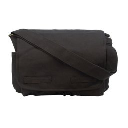 ROTHCO taška VINTAGE přes rameno 38 x 28 x 15 cm ČERNÁ