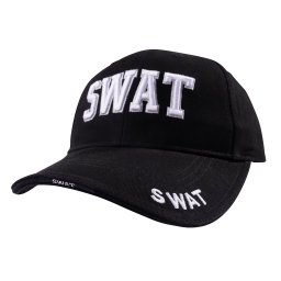 ROTHCO čepice baseball DELUXE s výšivkou SWAT ČERNÁ