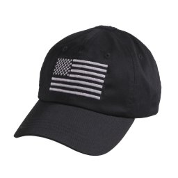 ROTHCO čepice baseball TACTICAL OPERATOR vlajka US ČERNÁ