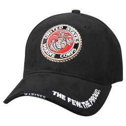 ROTHCO čepice DELUXE USMC G & A LOGO baseball ČERNÁ